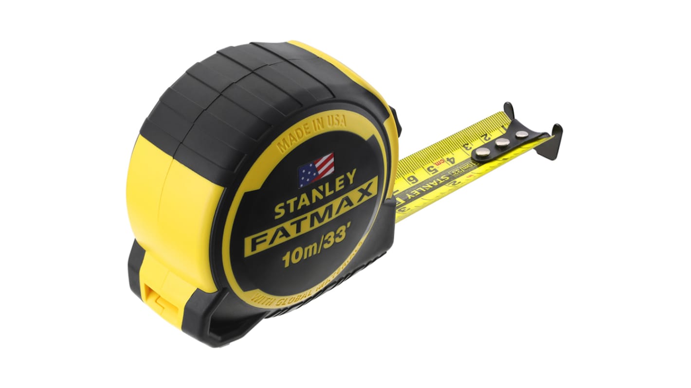 Stanley Båndmål, L: 10m, B: 32 mm, Britisk, Metrisk, RSCAL kalibreret