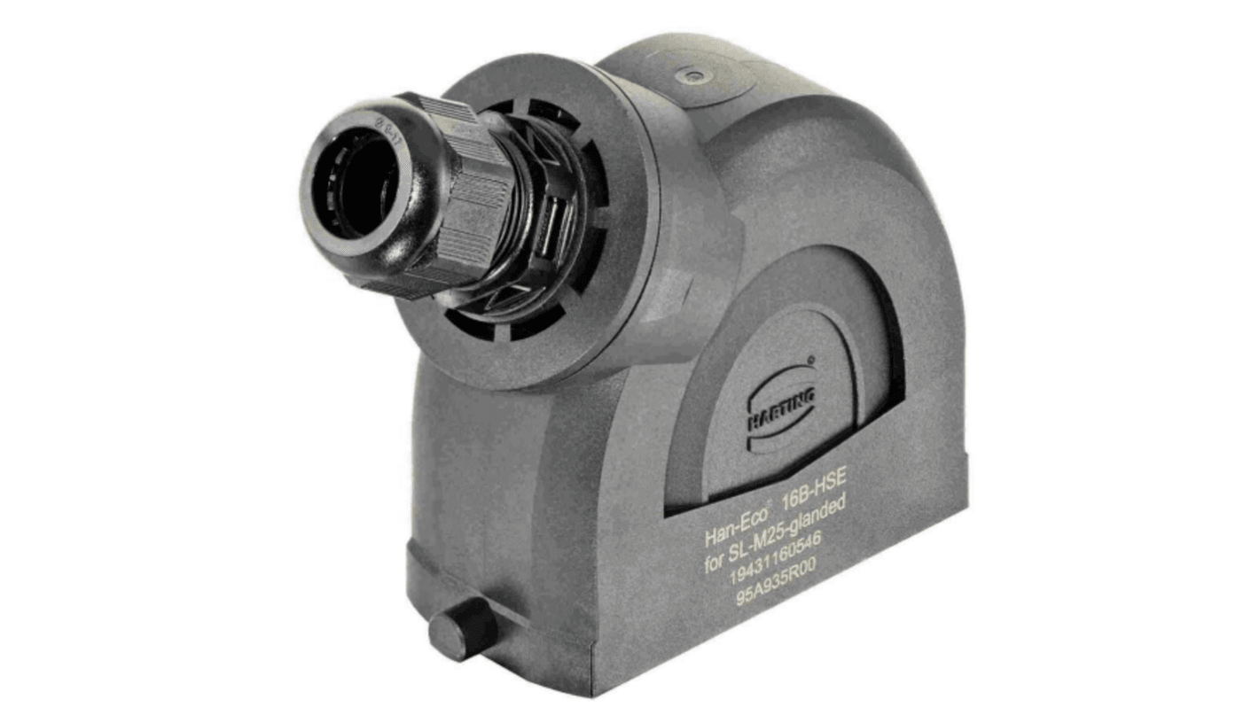 HARTING Han-Eco B Heavy Duty Power Connector Hood, M25 Thread, Side Entry Han-Eco Range