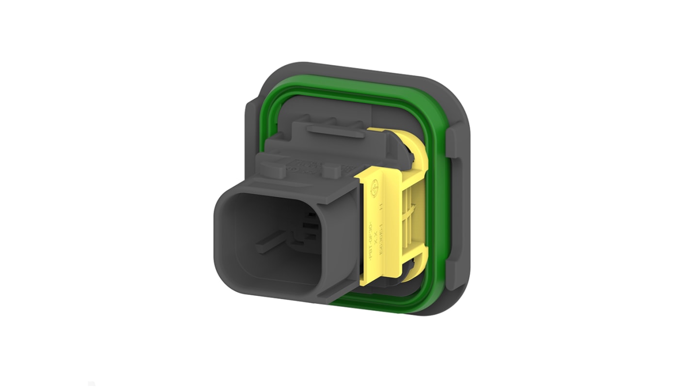 TE Connectivity, HDSCS Automotive Connector Socket Black Flange Mount 4 Way 1-1703808-1