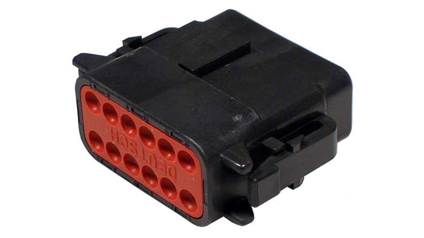 Deutsch, DTM Automotive Connector Plug Black 12 Way DTM06-12SB