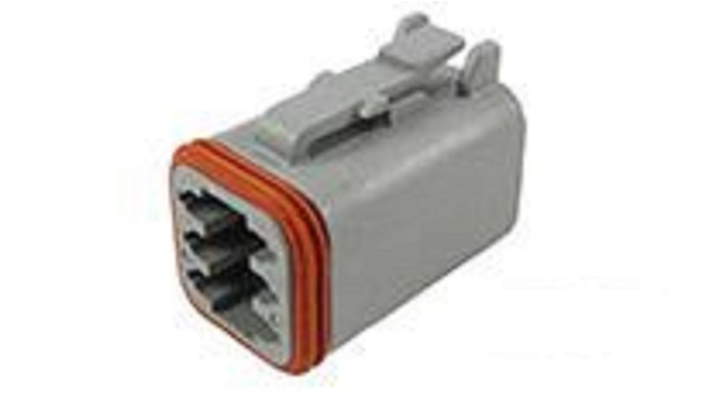 Deutsch, DT Automotive Connector Plug Grey Flange Mount 6 Way DT06-6S-C015