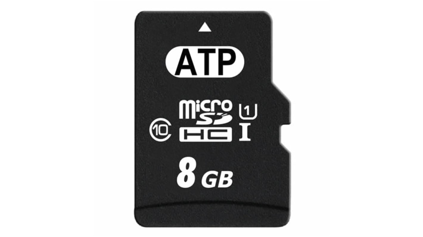 ATP 8 GB 工业MicroSDHC卡, MLC, Class 10, UHS-1 U1, -25 → +85°C, S600Sc系列