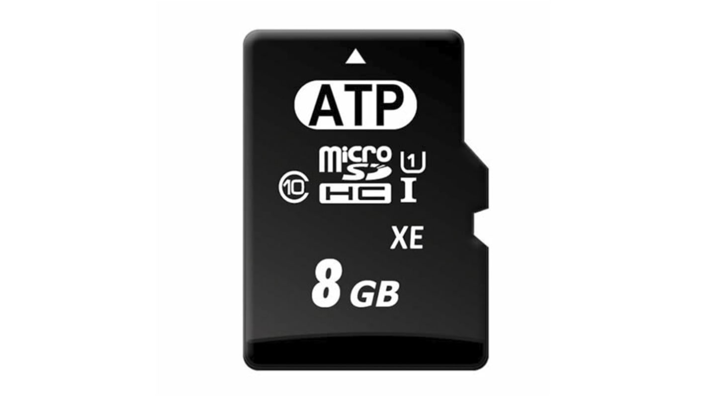 ATP 8 GB 工业MicroSDHC卡, SLC, Class 10, UHS-1 U1, -25 → +85°C, S700Sc系列