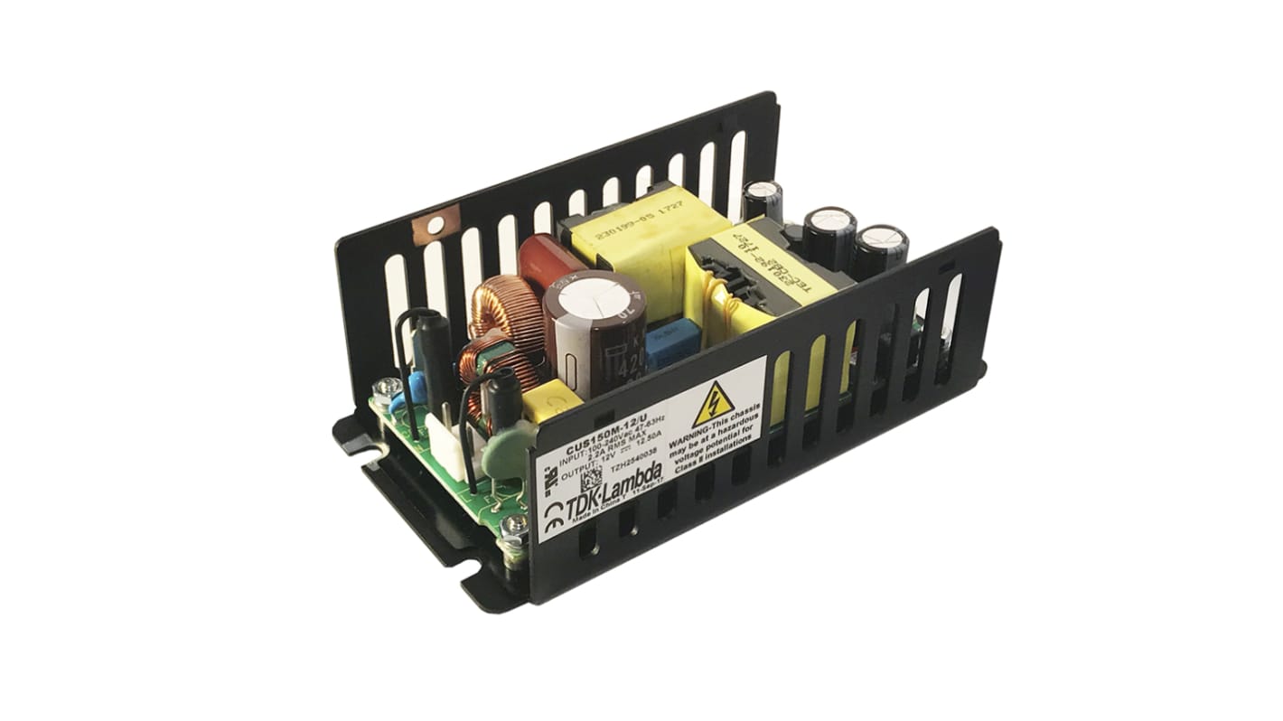 TDK-Lambda Switching Power Supply, CUS150M-18/U, 18V dc, 8.33A, 150W, 1 Output, 85 → 264V ac Input Voltage
