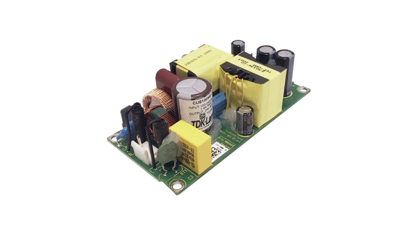 TDK-Lambda Switching Power Supply, CUS100ME-48, 48V dc, 2.08A, 100W, 1 Output, 85 → 264V ac Input Voltage