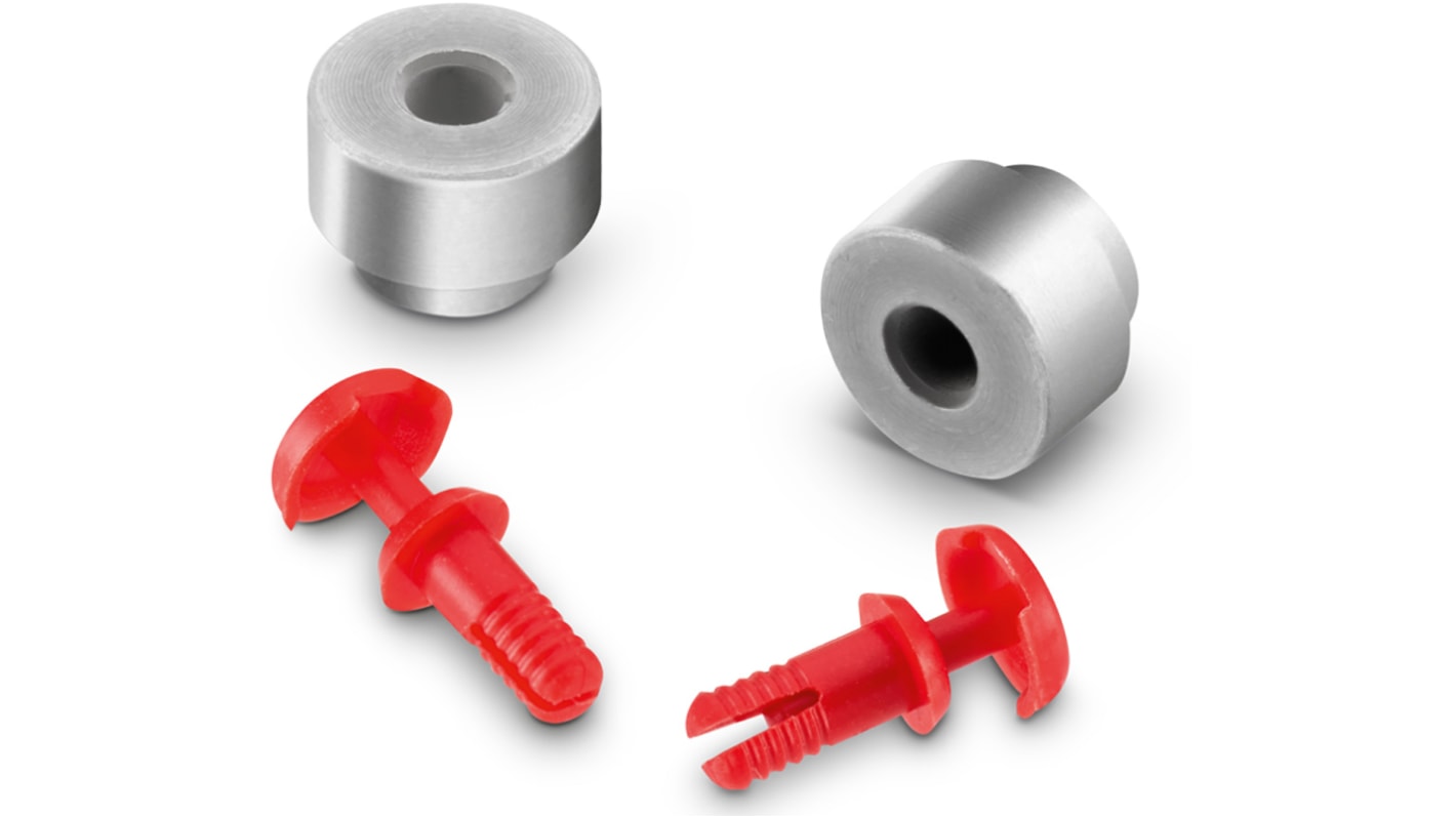 7009776, 4.5mm High Nylon Snap Rivet Support for 2.5mm PCB Hole, 4mm Base