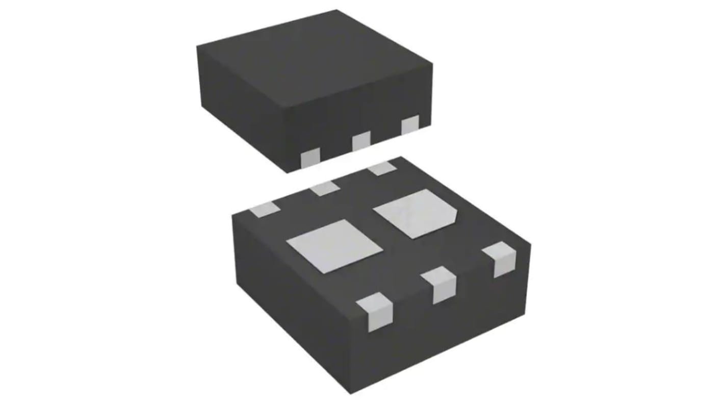 Dual N-Channel MOSFET, 2.9 A, 30 V, 6-Pin WDFN onsemi FDMA2002NZ