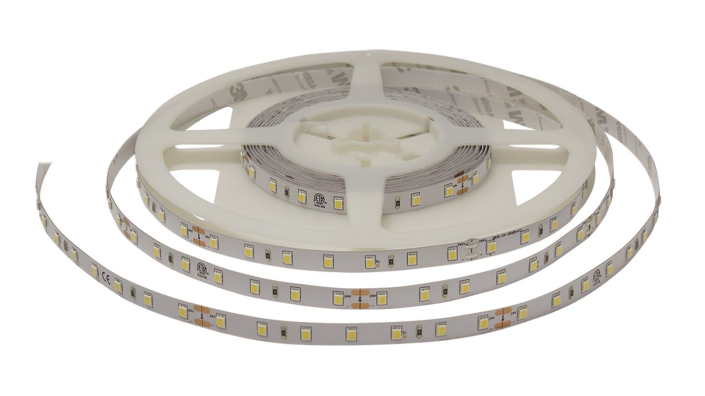 Tira de LED PowerLED, 24V dc, color Blanco, 2500K, tira de 5m x 8mm, 70 leds/m, IP20