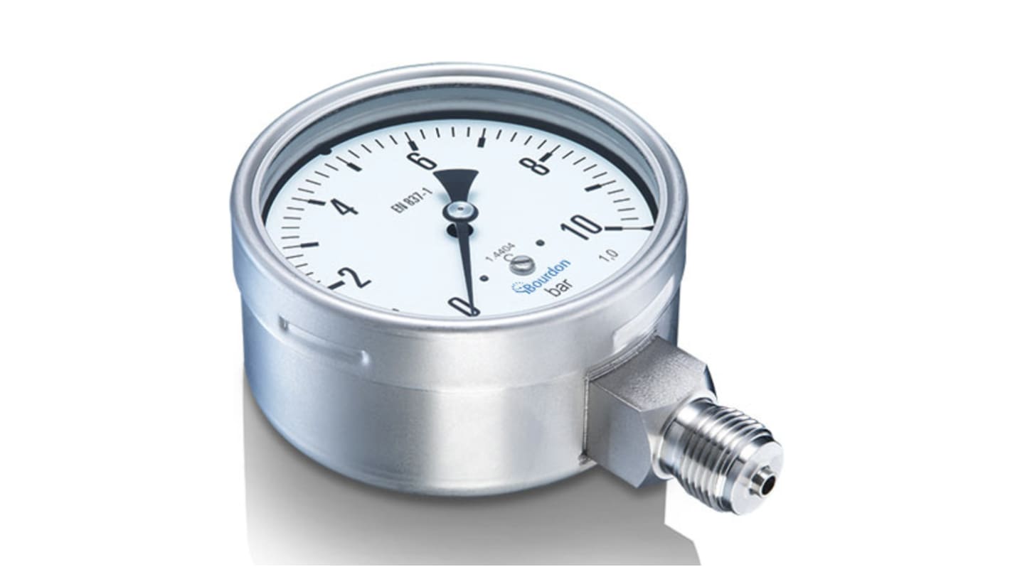 Bourdon Analogue Pressure Gauge 6bar Bottom Entry, MEX5-D61.B20, 0bar min.