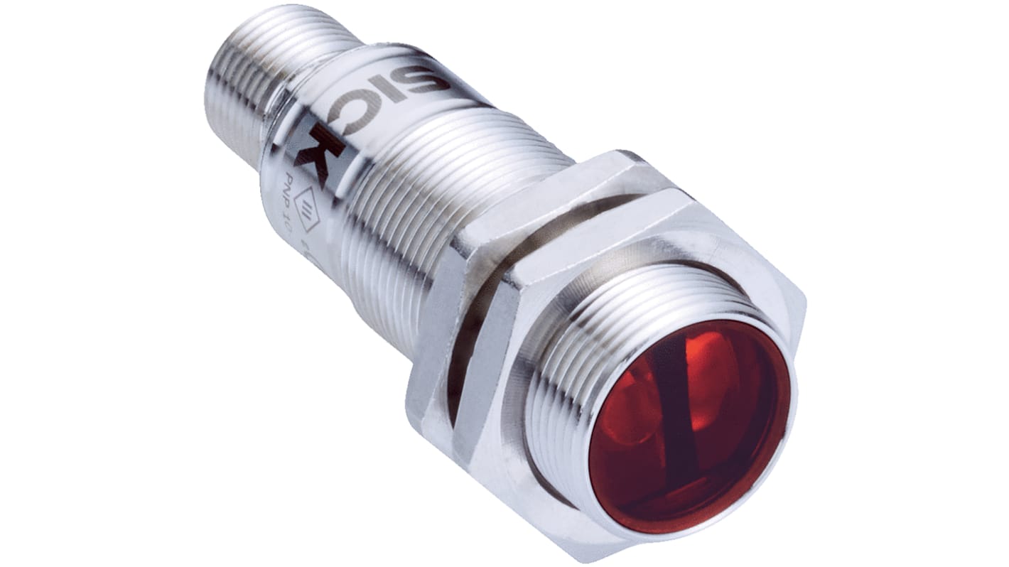 Rs-Online Sensore fotoelettrico Cilindrico SICK a retroriflessione rilevamento 60 mm → 6 m. uscita PNP