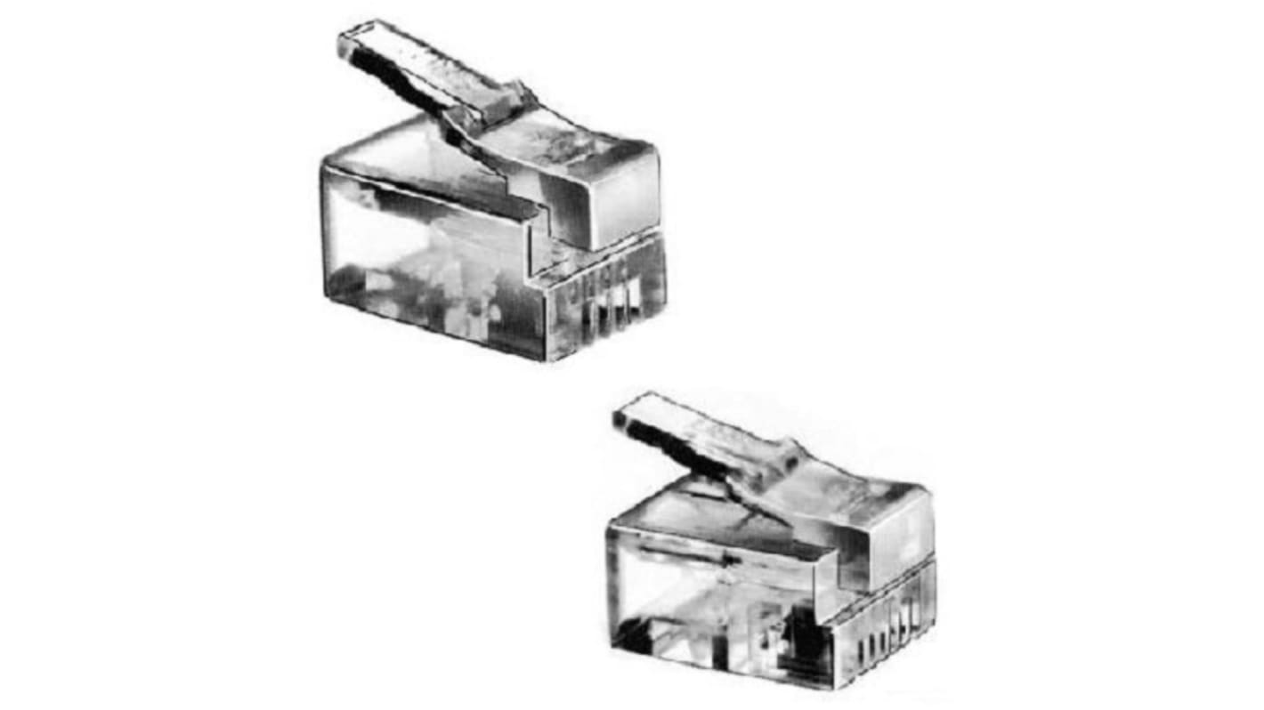 Hirose TM-P Series Male RJ11 Connector, Cable Mount 6 -Way