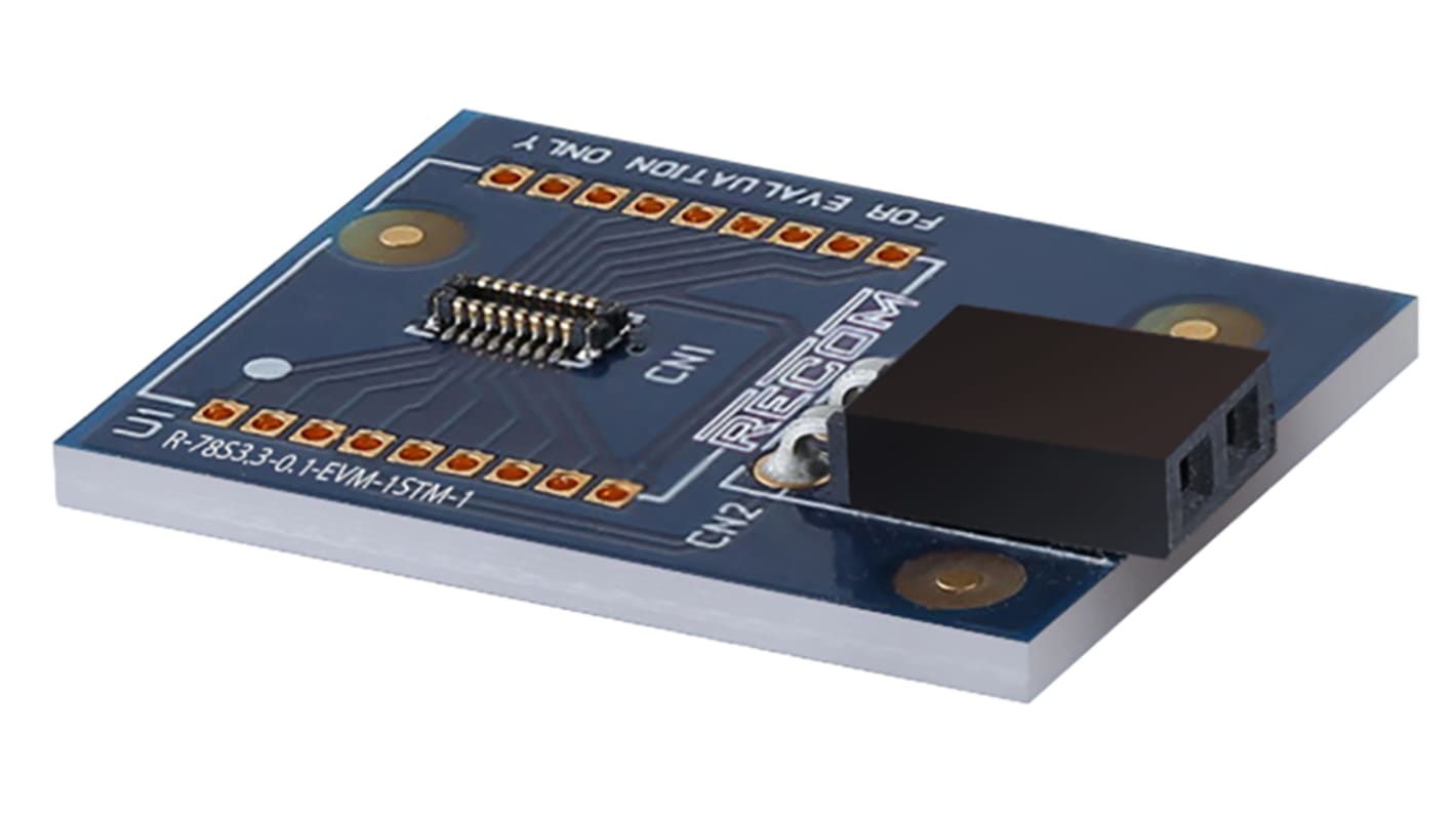 Recom Evaluation Board, for use with R-78S3.3-0.1-EVM-1 Evaluation Module, STEVAL STLCS01V1 SensorTile Module, R-78S