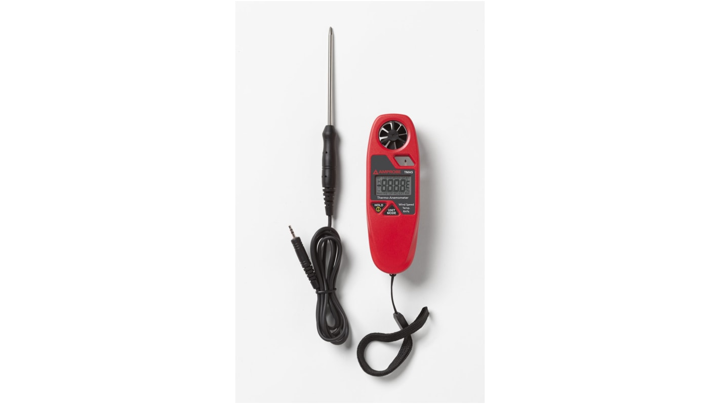 Beha-Amprobe TMA5 Anemometer, 20m/s Max, Measures Air Velocity, Humidity, Temperature