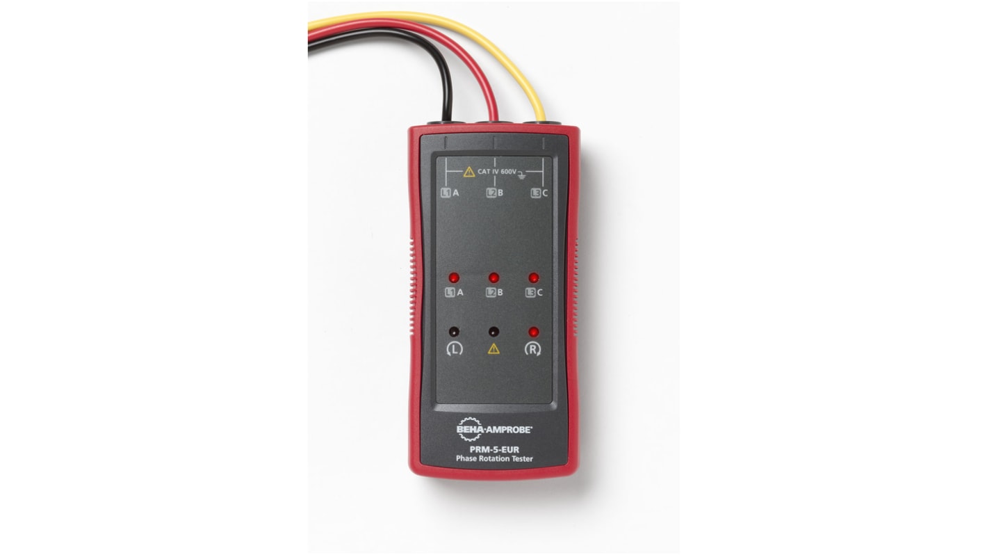 Beha-Amprobe 相序表, 测试引线接头, 最大700V, CAT IV 600 V