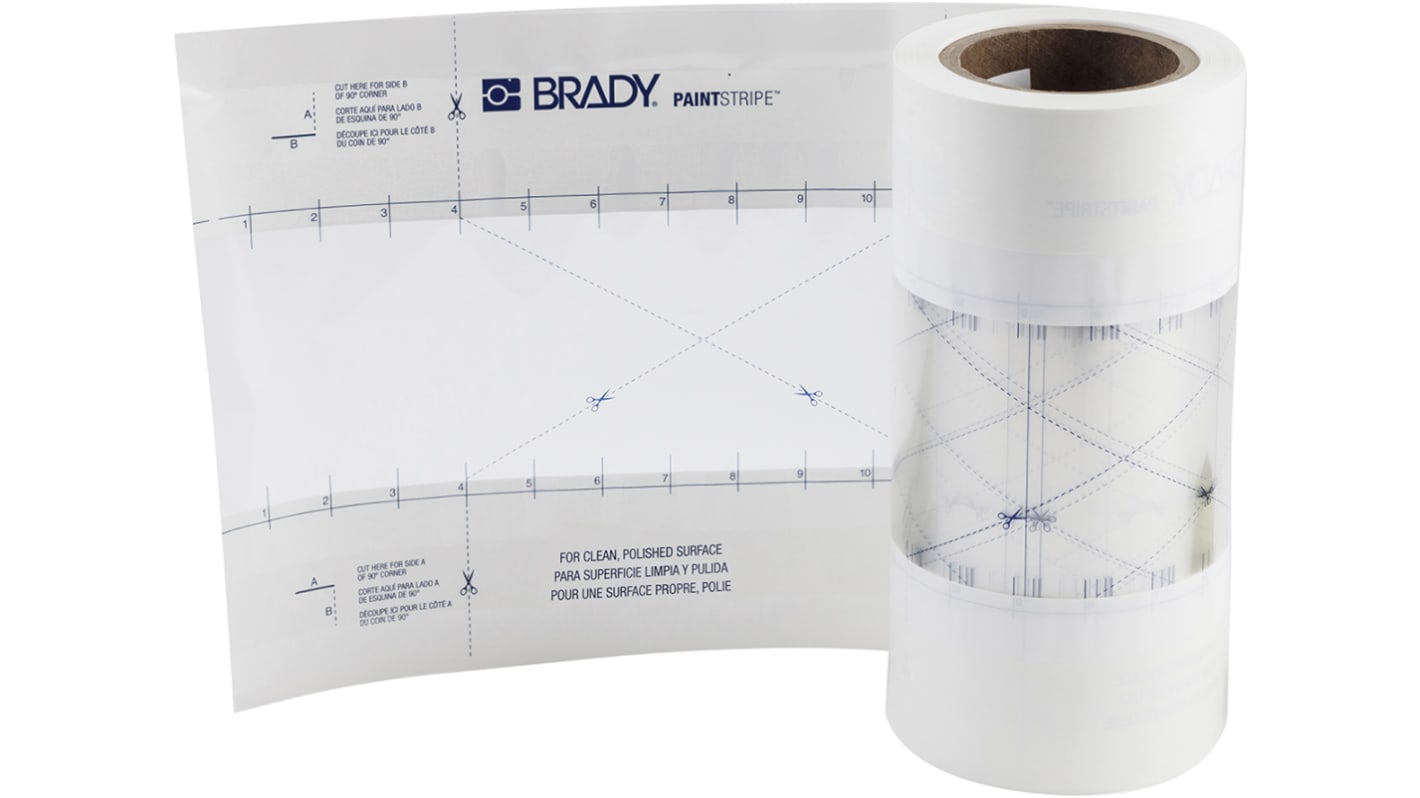 Cinta de marcado de suelos adhesiva Brady, 101.6mm x 30.5m