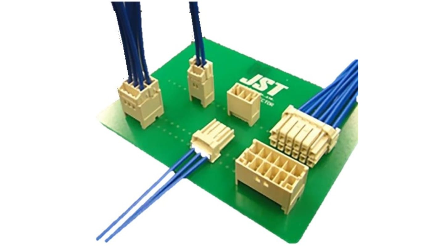 JST BNI Series Through Hole PCB Header, 8 Contact(s), 3.3mm Pitch, 2 Row(s), Shrouded