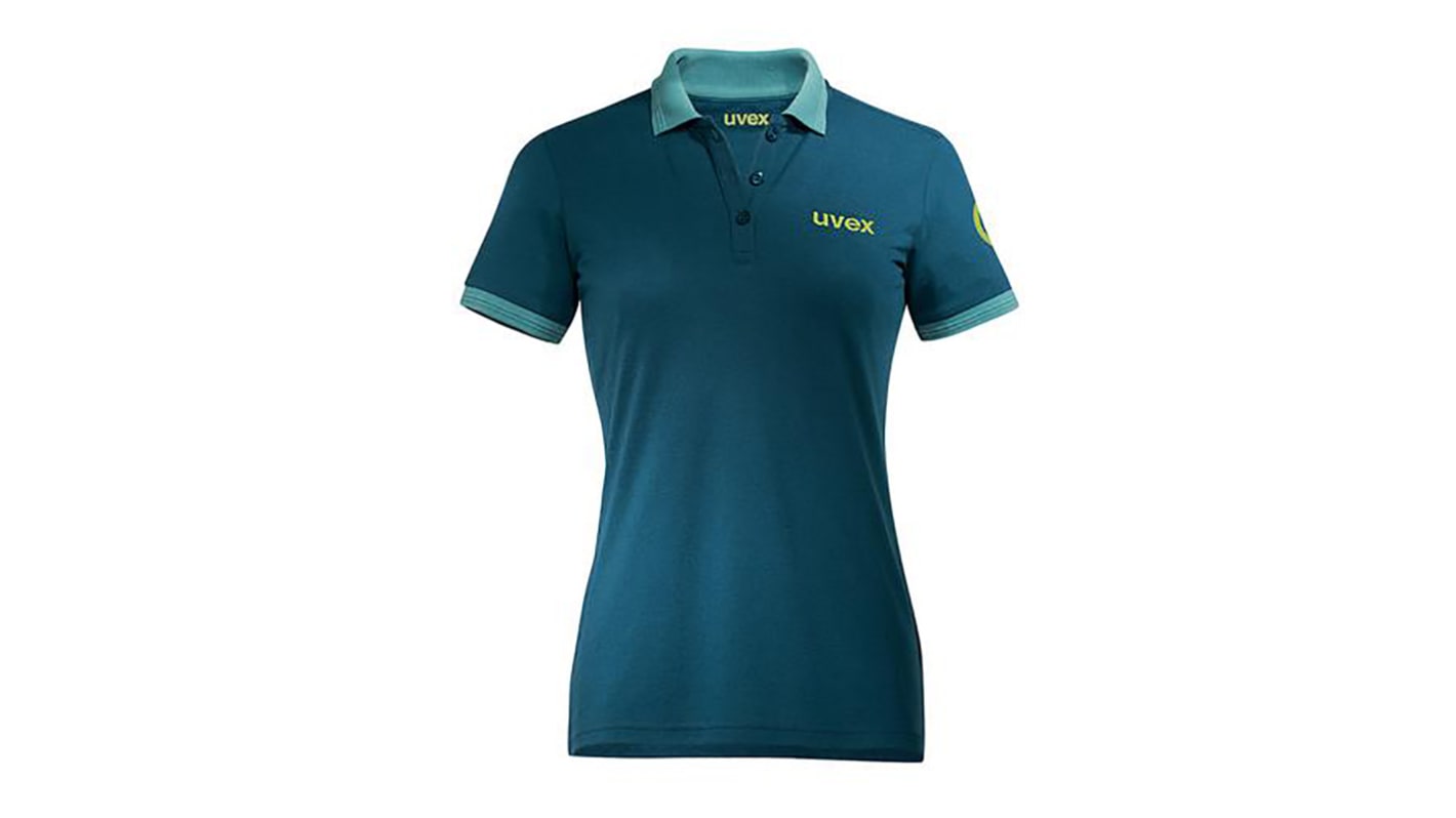 Uvex Collection 26 Petrol blue Polyester, Tencel Polo Shirt, UK- XL, EUR- XL