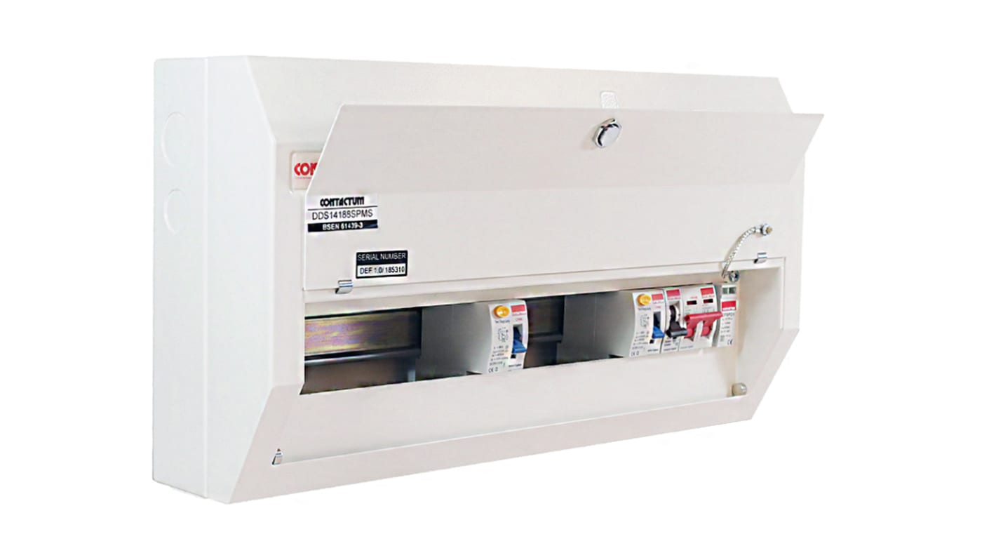 Contactum 14 Way Steel Consumer Unit, 100A Defender