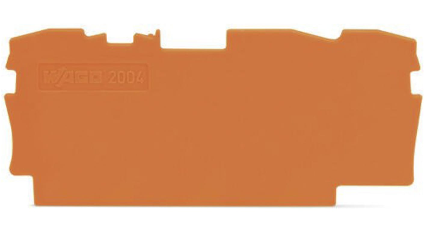 WAGO TOPJOB S, 2004 Series End and Intermediate Plate for Use with 2004 Series Terminal Blocks, IECEx