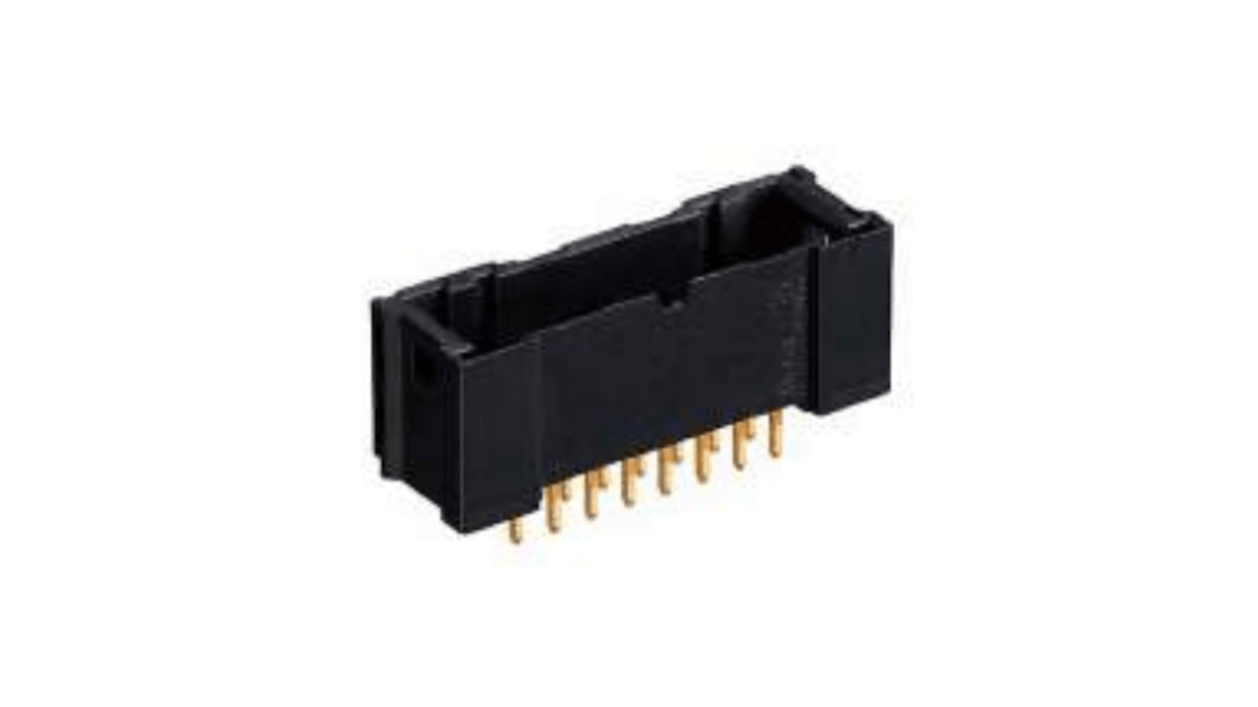 Conector macho para PCB Hirose serie DF51 de 10 vías, 2 filas, paso 2.0mm, para soldar, Montaje en orificio pasante