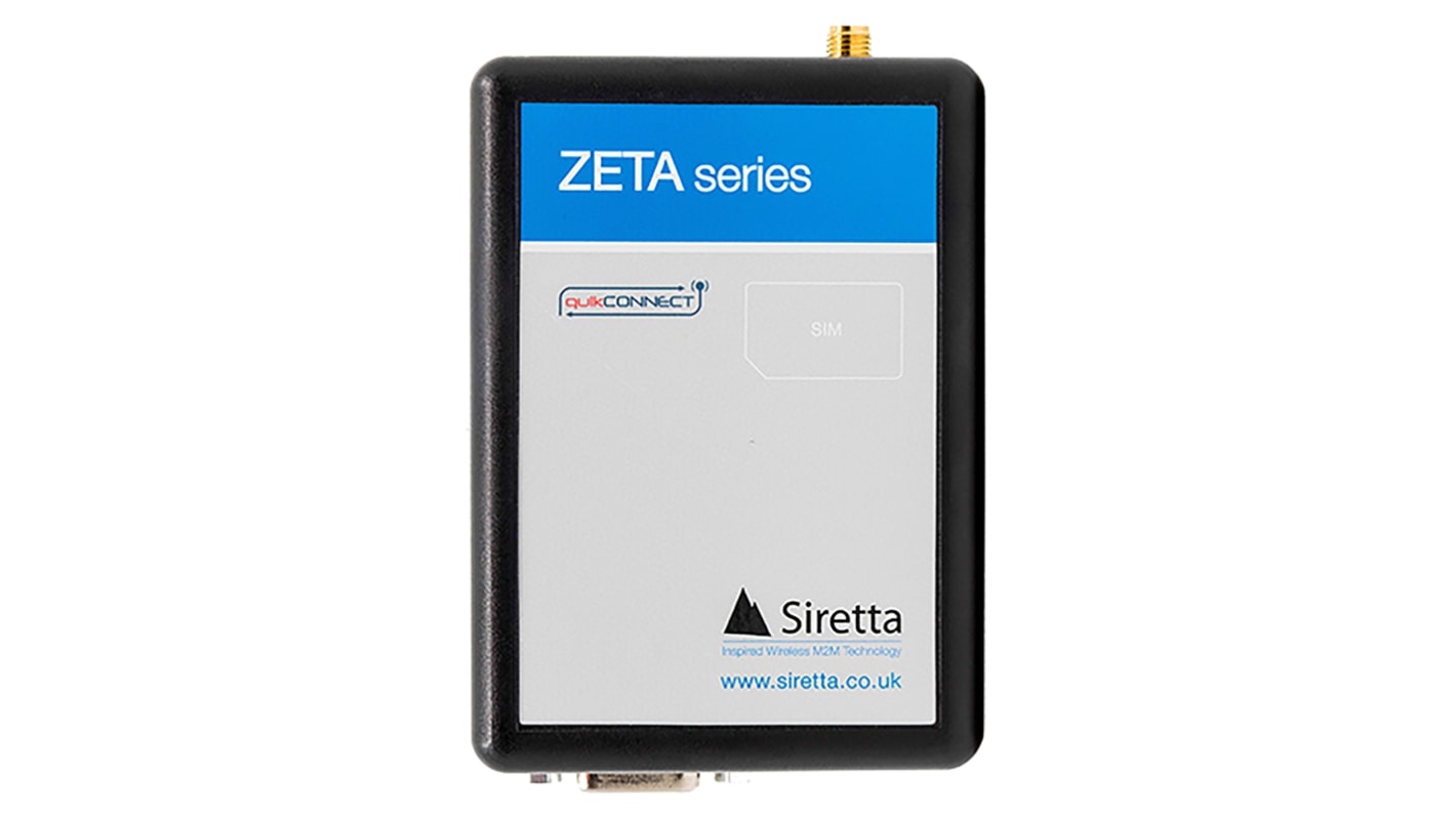 Modem, RJ12, RS232, Karta SIM, SMA, USB 2.0, Siretta