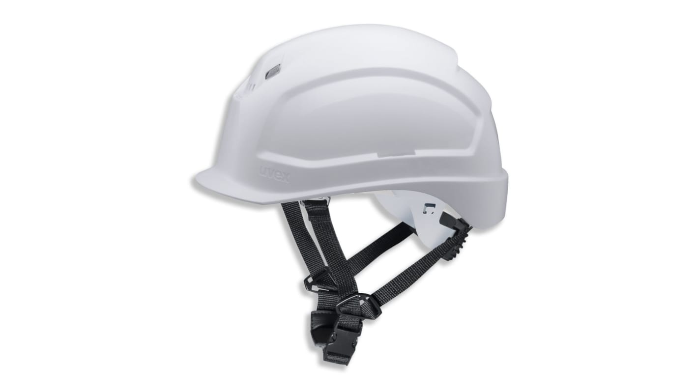 Uvex Pheos White Safety Helmet with Chin Strap, Ventilated