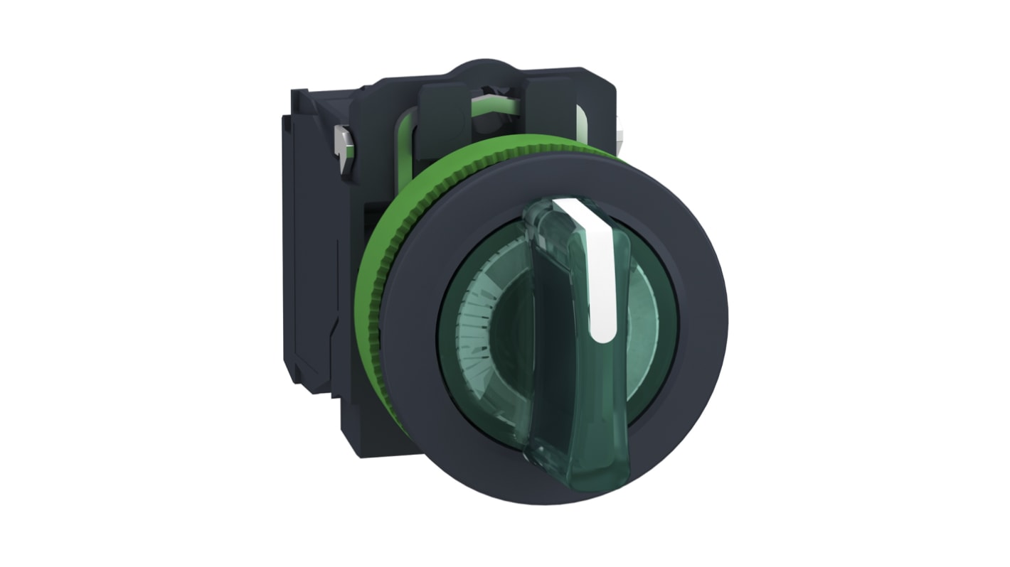 Schneider Electric Selector Switch - (SPDT) 30mm Cutout Diameter, Illuminated 3 Positions