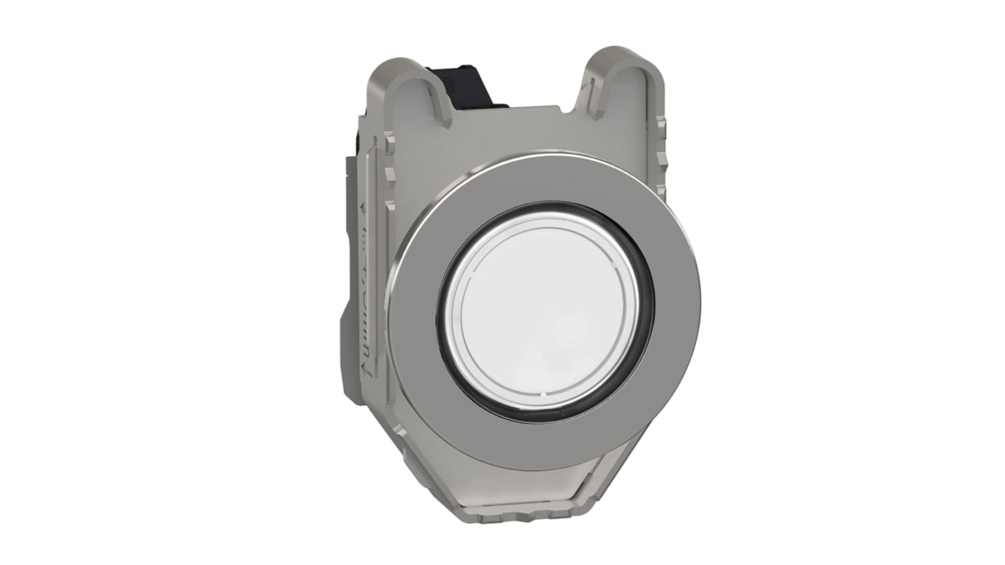 Schneider Electric 白色圆形按钮指示灯, Φ30mm开孔, 100 → 132V 交流, 14mA, 金属主体, 嵌入式安装, XB4系列
