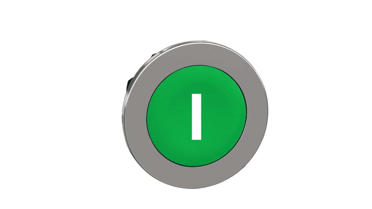 Schneider Electric 绿色圆形按钮头, Φ30mm开孔, Φ36.5mm按钮, 瞬时, IP66, IP67, IP69K, ZB4系列