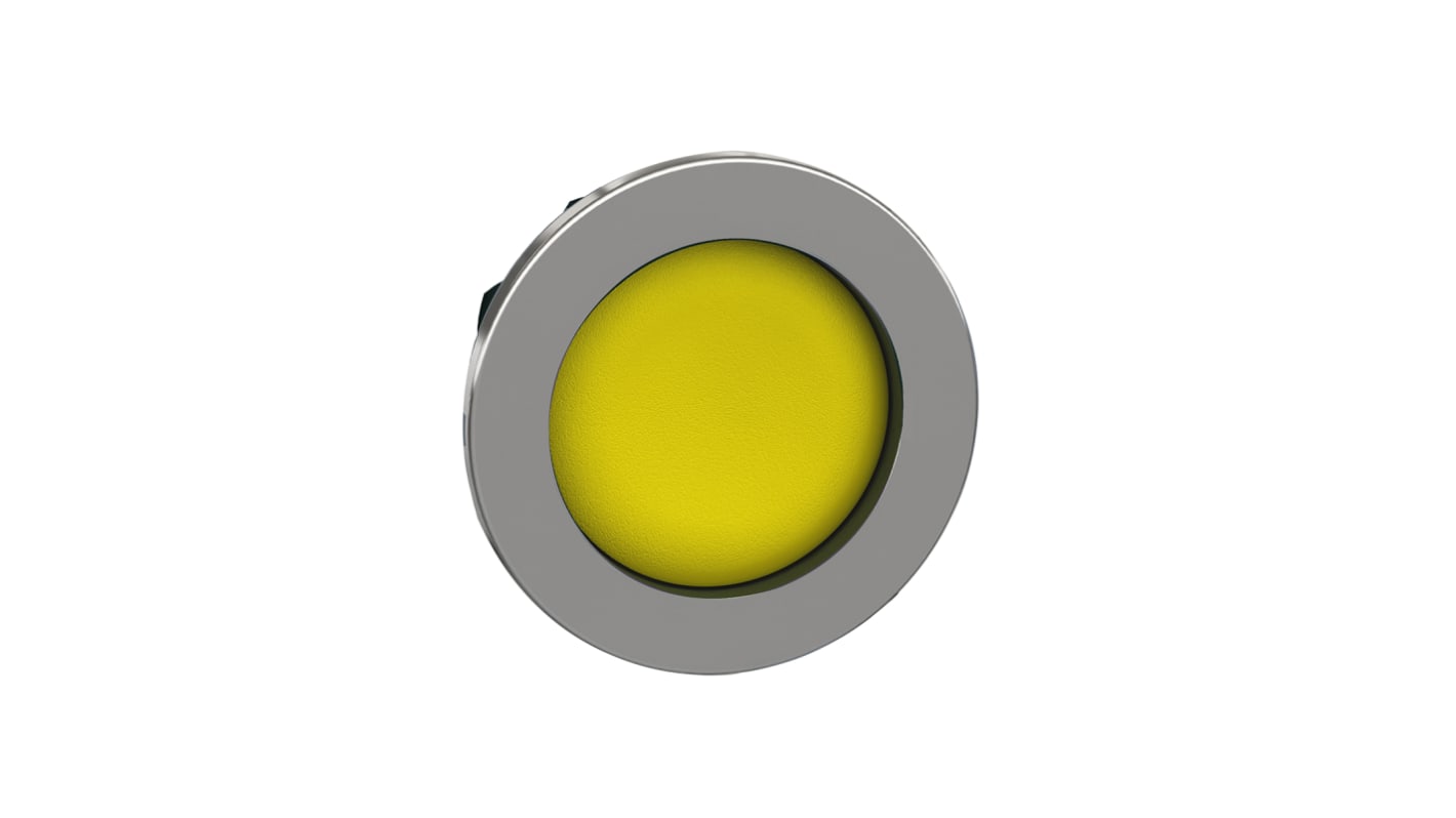 Cabezal de pulsador Schneider Electric serie ZB4, Ø 30mm, de color Amarillo, Momentáneo, IP66, IP67, IP69K