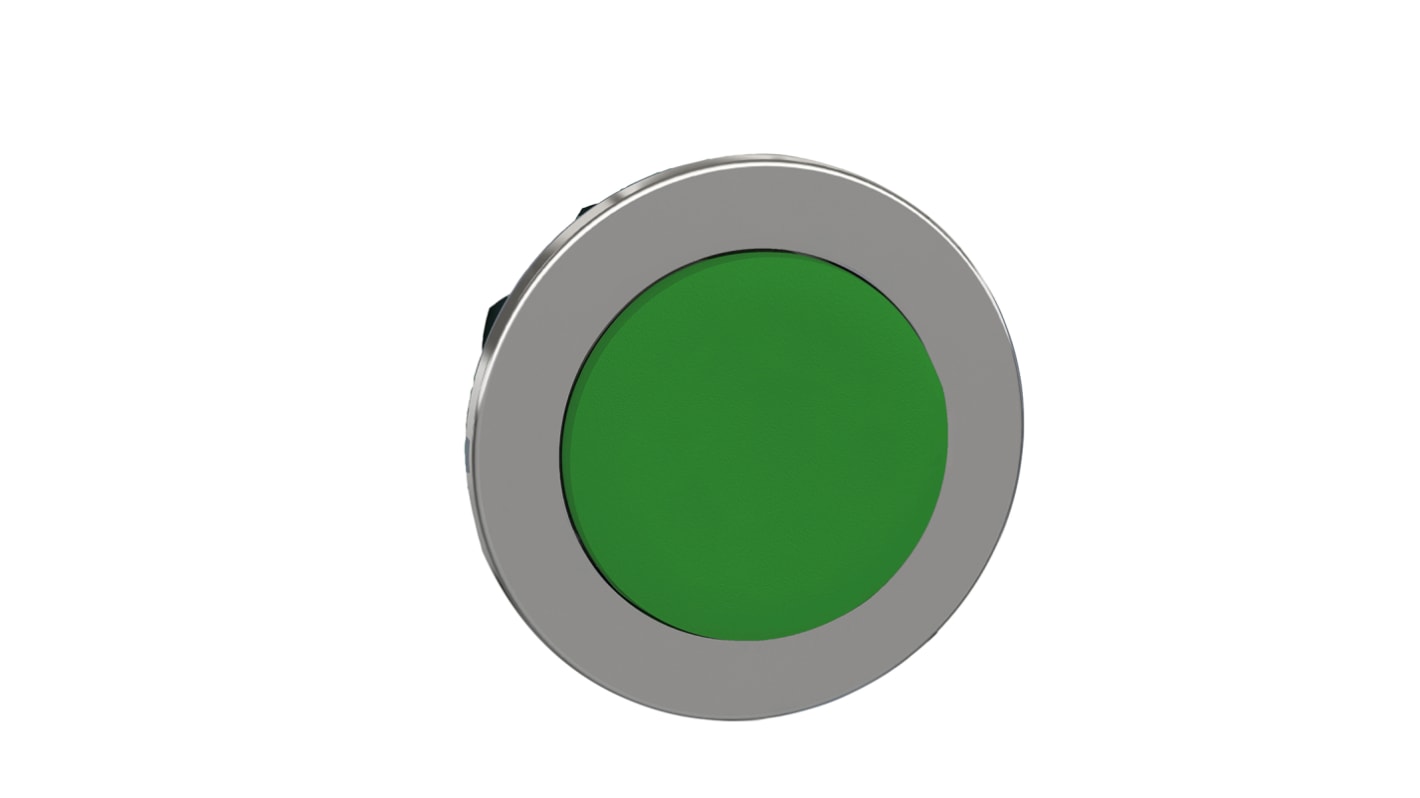 Cabezal de pulsador Schneider Electric serie ZB4, Ø 30mm, de color Verde, Mantenido, IP66, IP67, IP69K