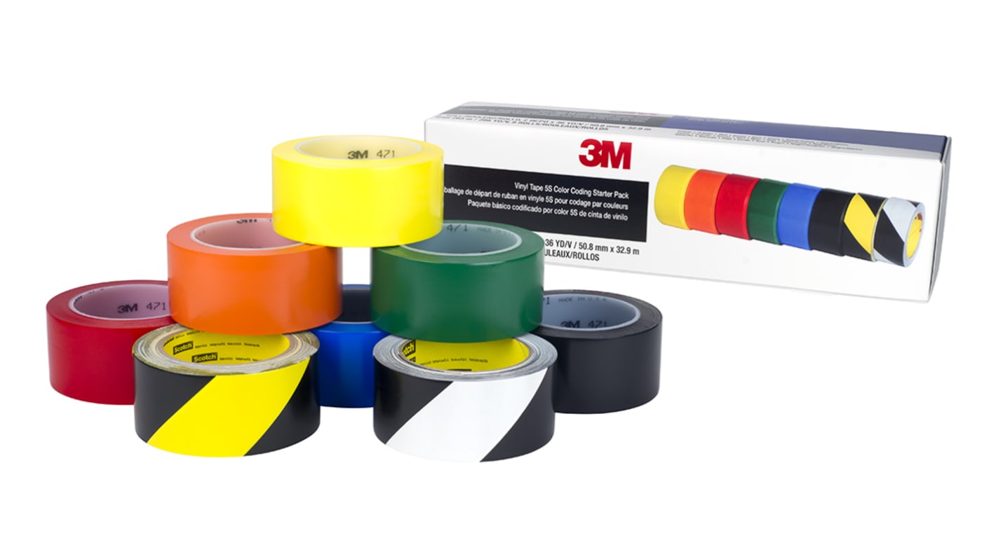 3M Scotch 5S Vinyl 33m Lane Marking Tape, 0.14mm Thickness