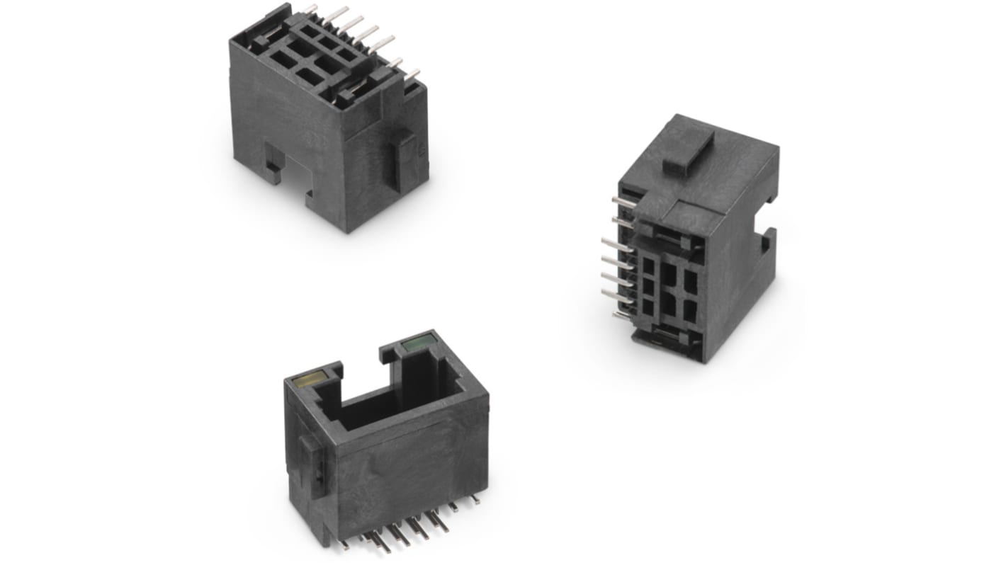 Wurth Elektronik WR-MJ Series Female RJ45 Connector, Through Hole Horizontal 1 Port 8P8C -Way