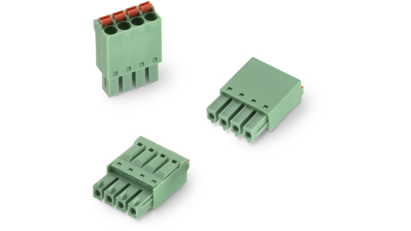 Wurth Elektronik WR-TBL Steckbarer Klemmenblock Steckverbinder 5-Kontakte 3.81mm-Raster Vertikal