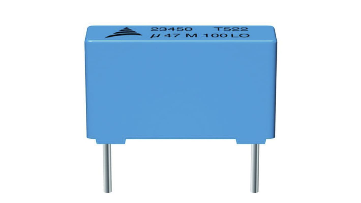 EPCOS B32522 Polyester Film Capacitor, 40 V ac, 63 V dc, ±10%, 6.8μF, Through Hole