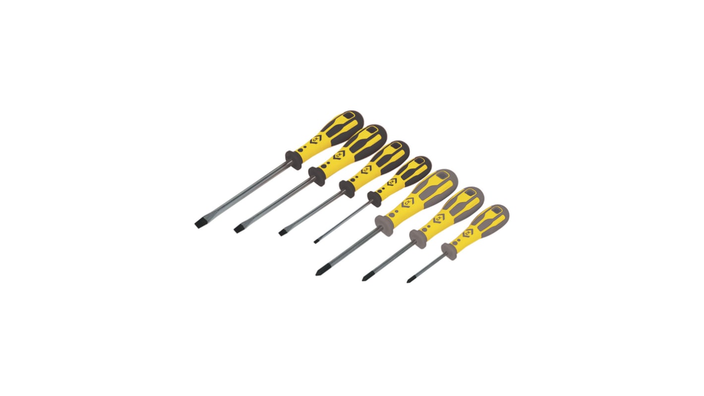 Set di cacciaviti CK T49162D, 7 pezzi Phillips, a taglio