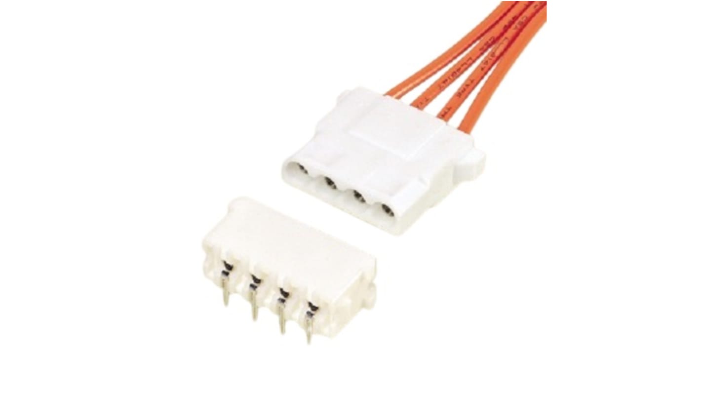 JST LC Series Right Angle PCB Header, 4 Contact(s), 5.08mm Pitch, 1 Row(s), Shrouded