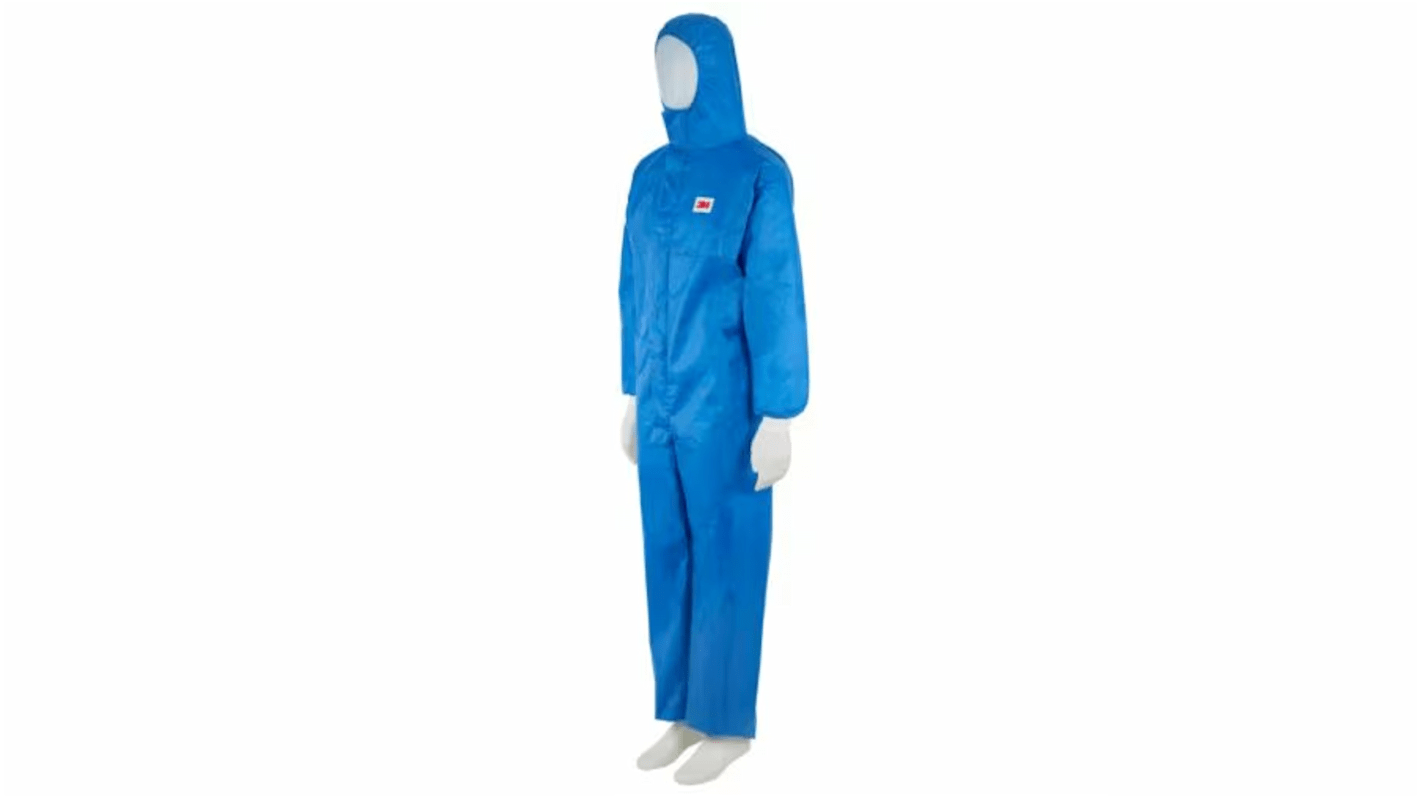 3M 4532 Einweg-Overalls L Blau, 174 → 181cm L. mit Kapuze Unisex, SMS-Stoff