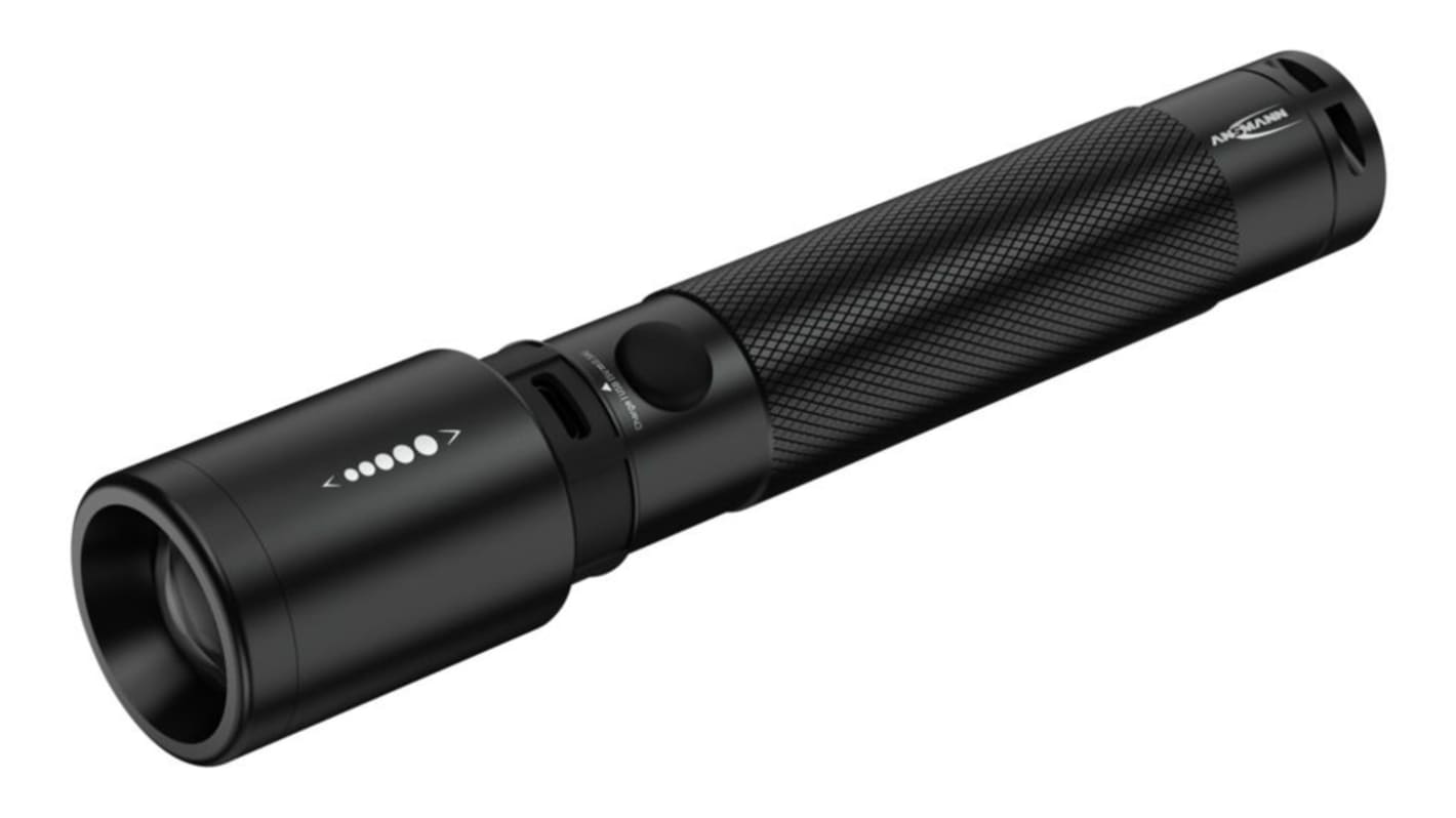 Ansmann LED Torch Black - Rechargeable 1000lm, 168.4 mm