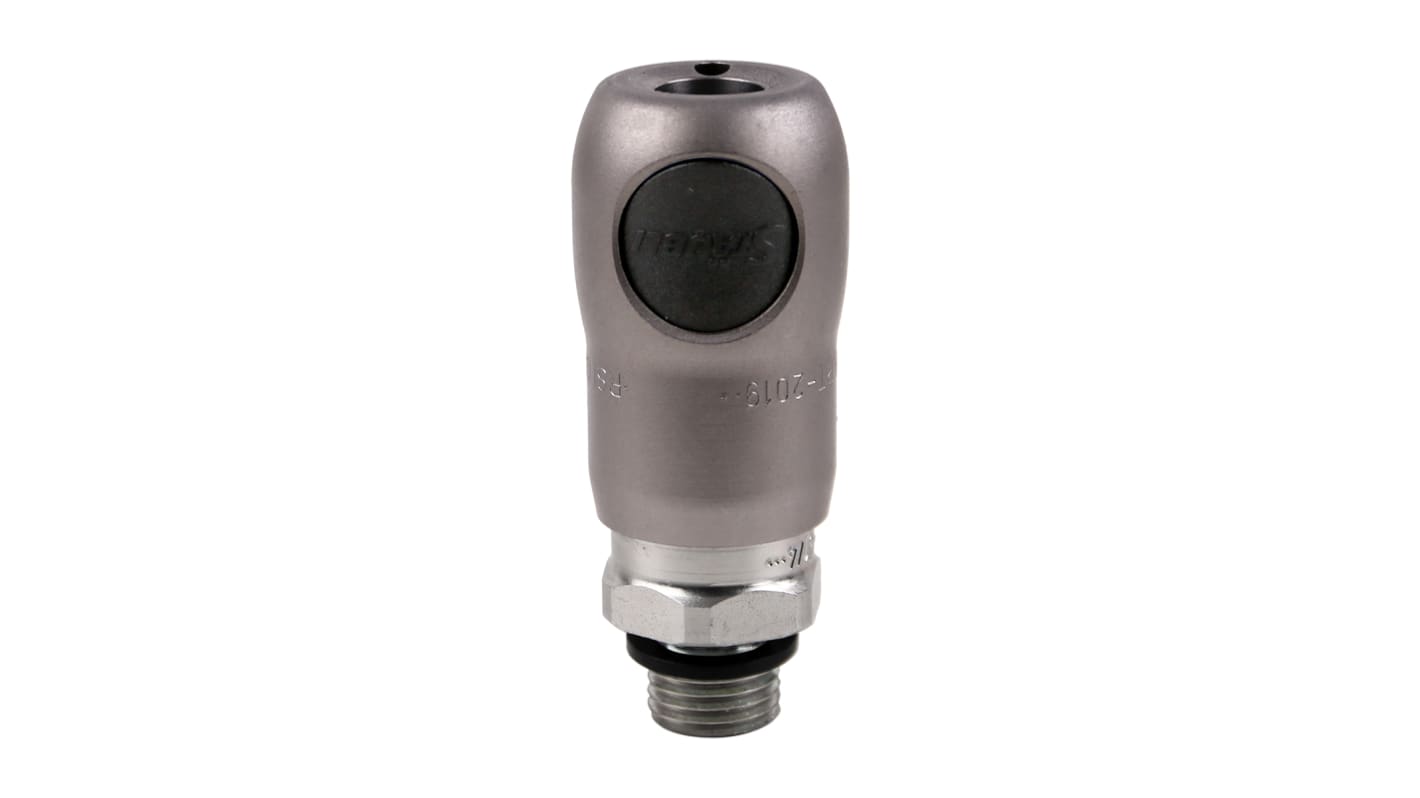 Staubli – Fluid Connectors Stainless Steel Safety Quick Connect Coupling, G 3/8 Male Threaded