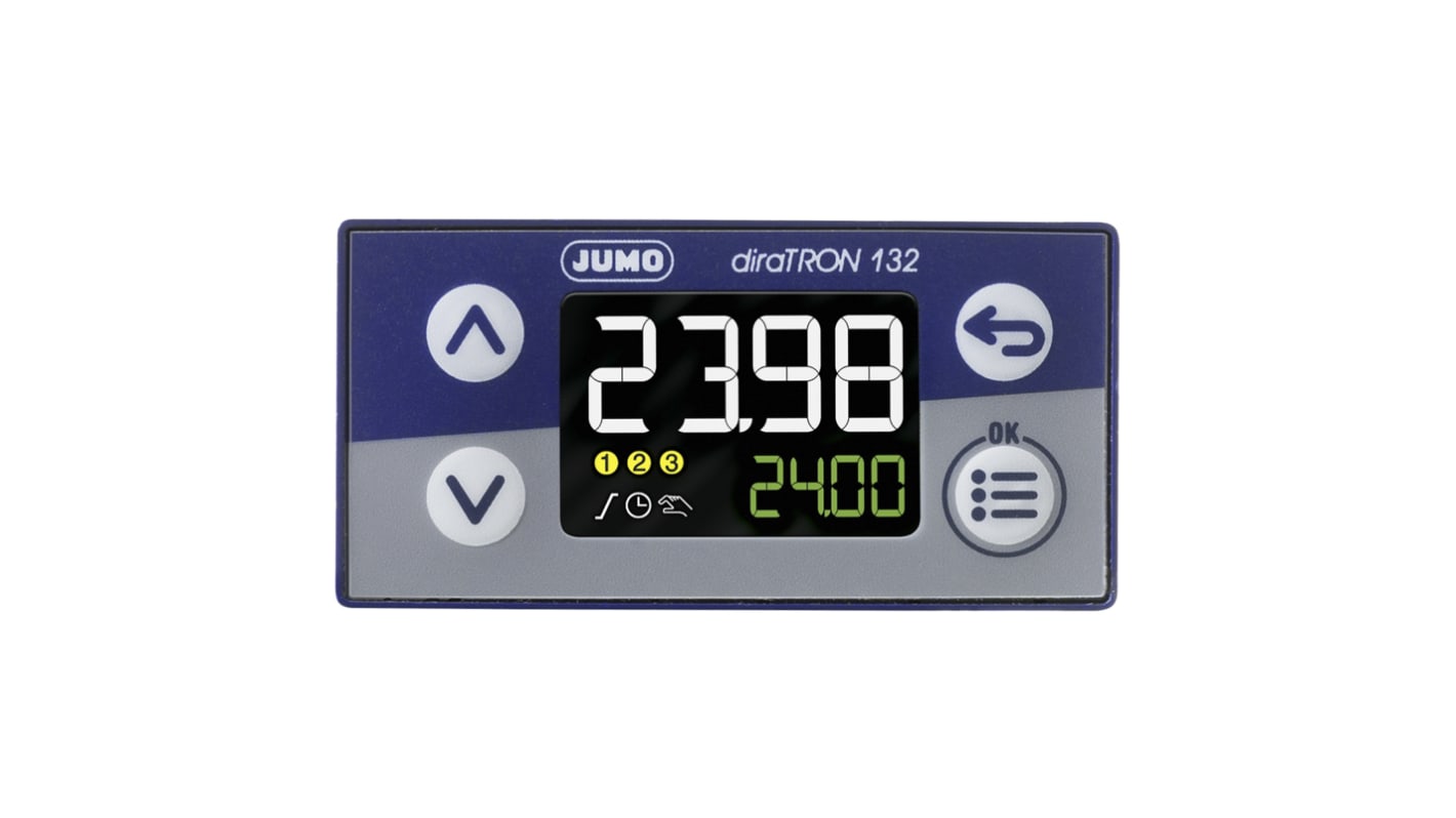 Rs-Online Termoregolatori PID Jumo diraTRON 110 → 240 V c.a. 48 x 24mm 2 uscite 1 relè 1 logica