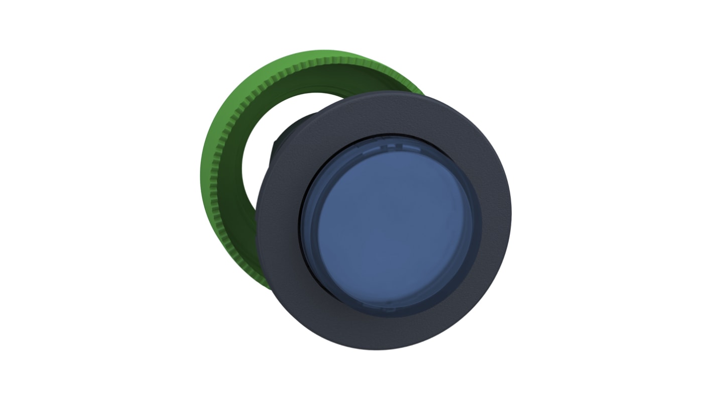 Schneider Electric ZB5 Series Blue Momentary Push Button Head, 30mm Cutout, IP66, IP67, IP69K