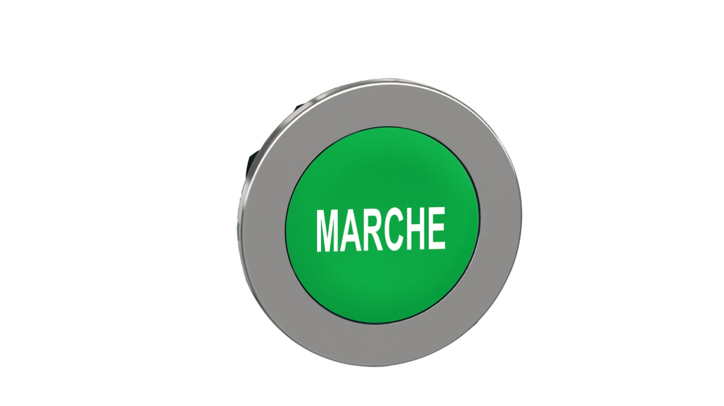 Schneider Electric ZB4 Series Green Momentary Push Button Head, 30mm Cutout, IP66, IP67, IP69K