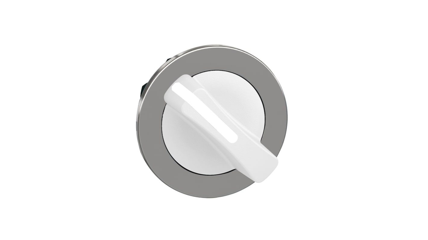 Schneider Electric 2档转换开关头, 白色, Φ30mm开孔, 锁定型, IP66、 IP67， IP69, ZB4系列