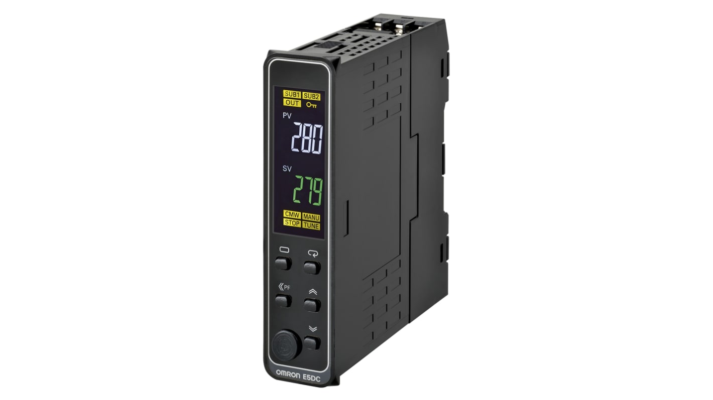 Rs-Online Termoregolatori PID Omron E5DC 100 → 240 V c.a. 22.5mm 2 uscite Lineare analogico 4-20 mA