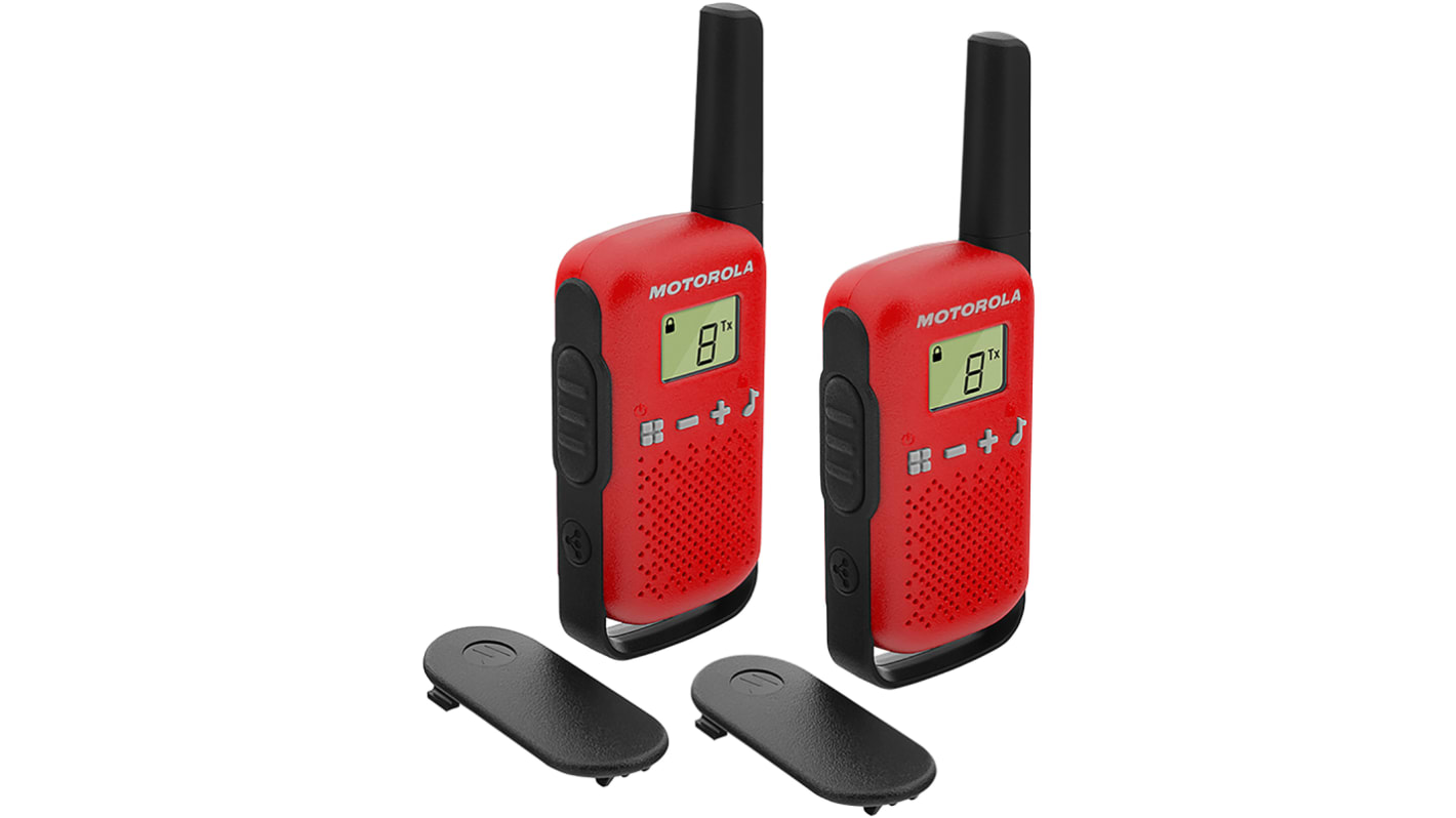 Walkie Talkies Motorola B4P00811RDKMAW, 16 canales, Portátil, , Display LCD, 446MHZ