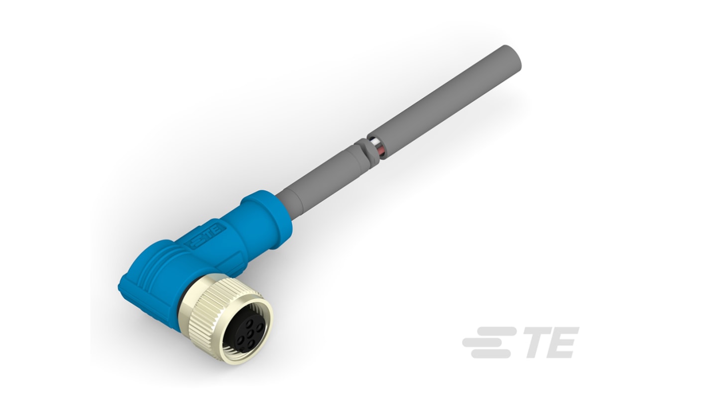 TE Connectivity Female 5 way M12 to Sensor Actuator Cable