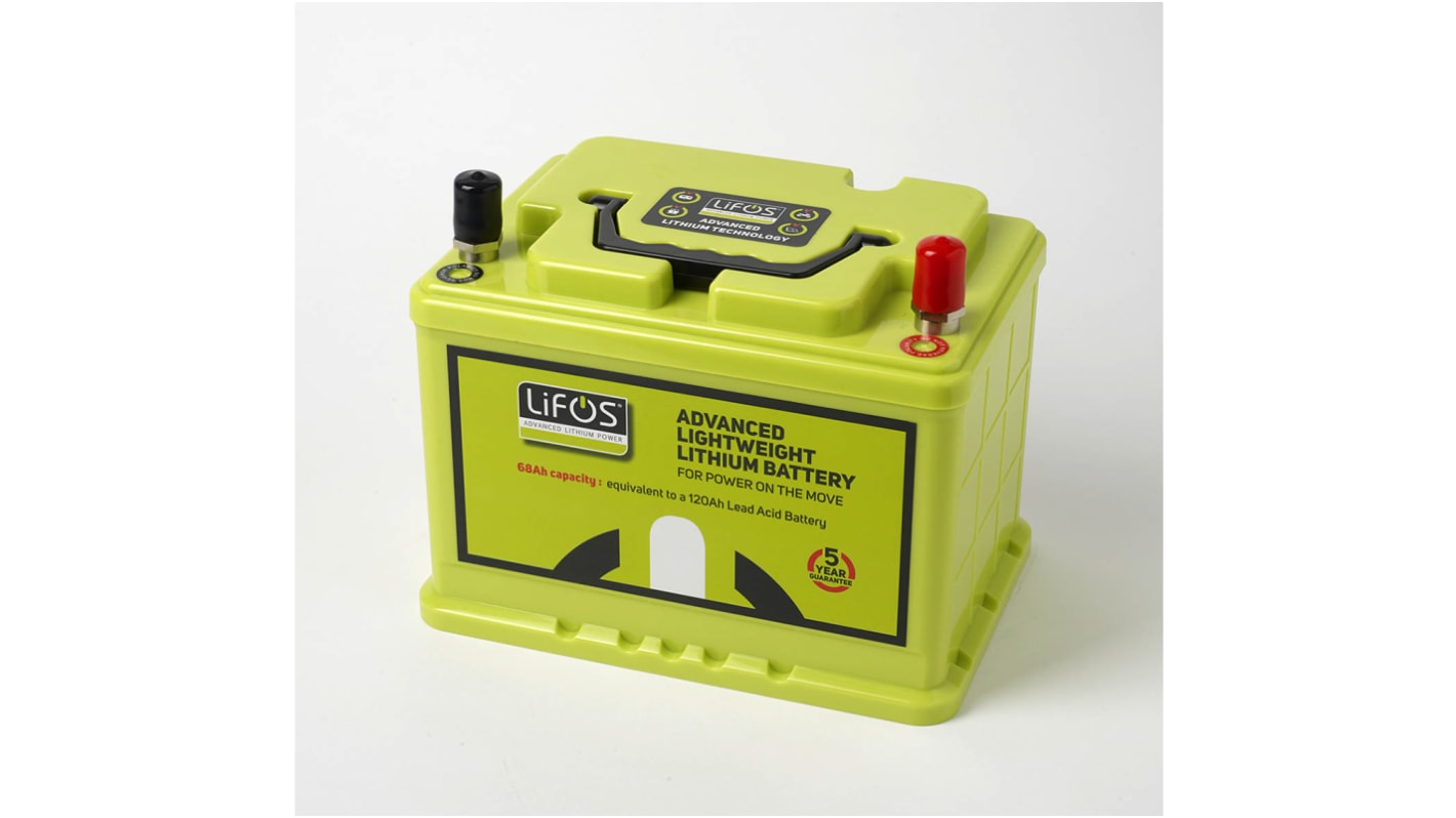 LiFOS, LB0068, 12.8V, Lithium Phosphate Rechargeable Battery, 68Ah