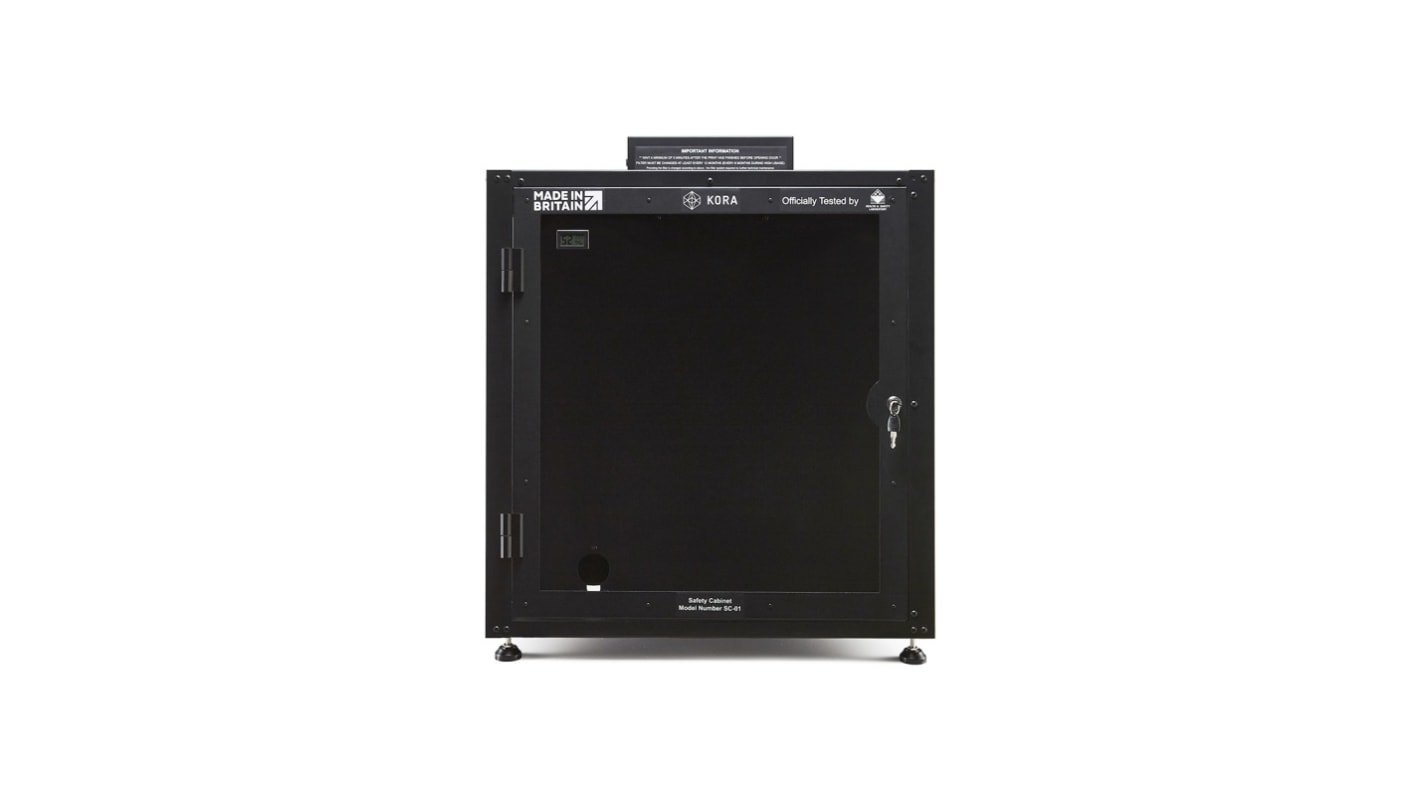 Kora Black 3D Printer Enclosure Powder Coated Steel 662 x 662 x 800mm 911078780