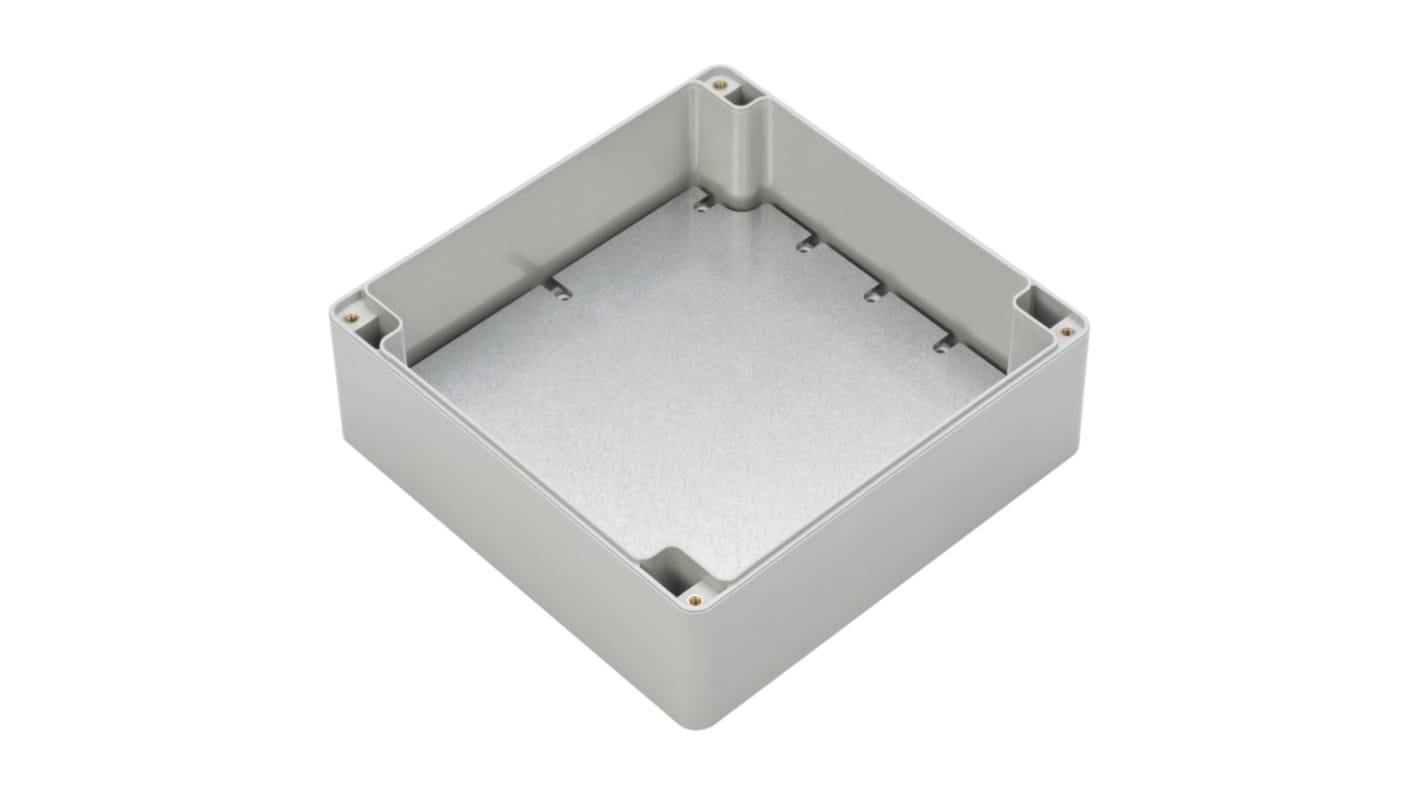 RS PRO Grey ABS Enclosure, IP65, IK07, Grey Lid, 105 x 105 x 60mm